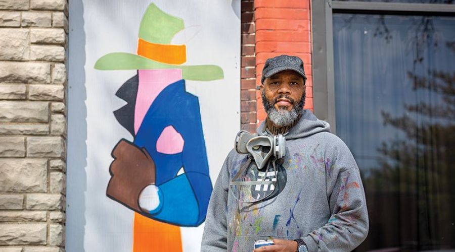 Why St. Louis artist Cbabi Bayoc keeps painting hands